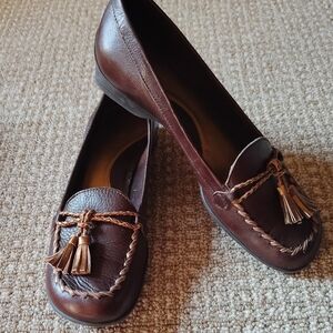 Michelle D Dark Brown Loafers with Tassels